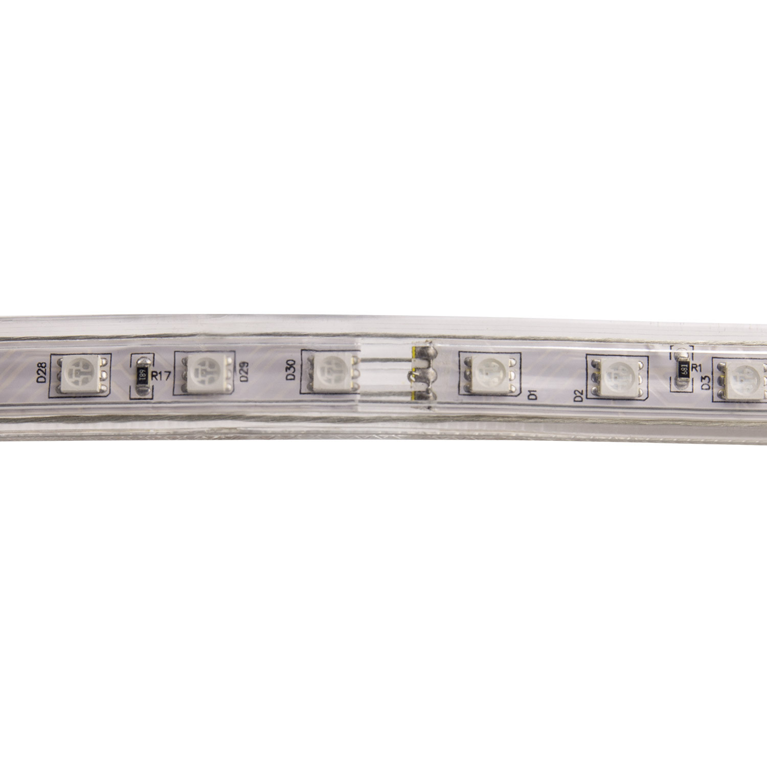 LED Lichtslang Op Maat Per Meter: 3000K Warm Wit, 5w/m, 60 leds/m, 500lm/m, IP65, 230V, foto 2 van 3