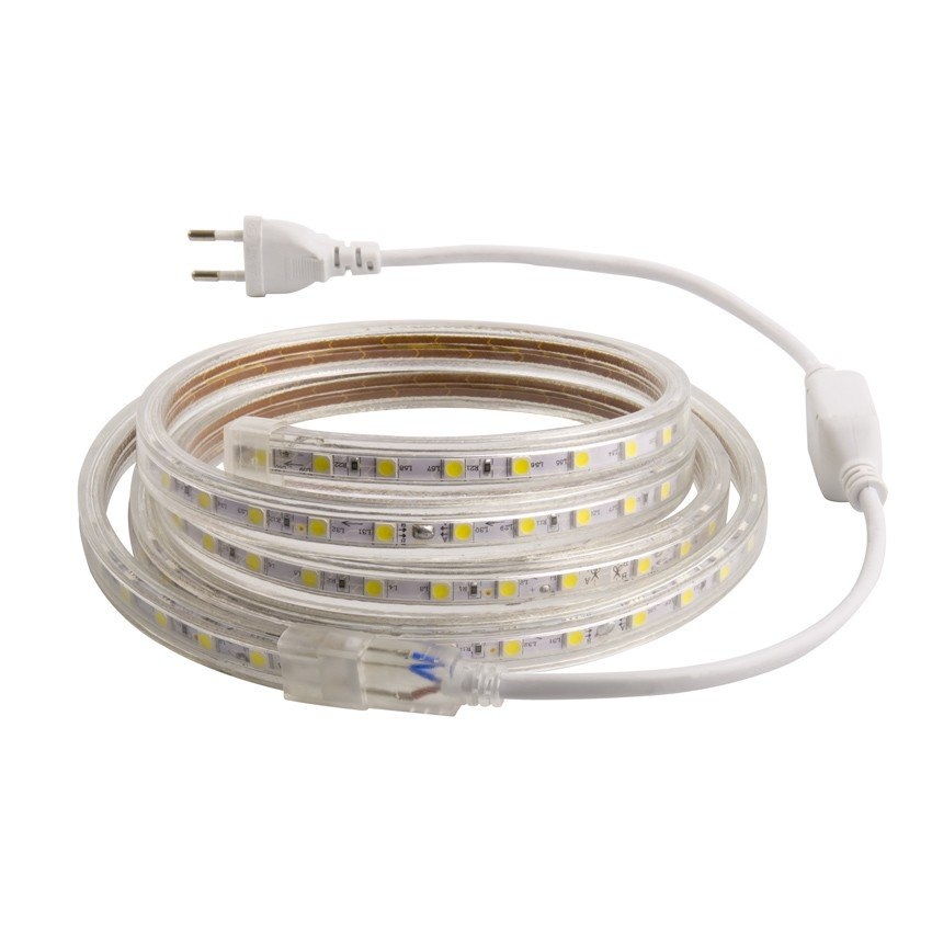 LED Lichtslang Op Maat Per Meter: 3000K Warm Wit, 5w/m, 60 leds/m, 500lm/m, IP65, 230V, foto 3 van 3