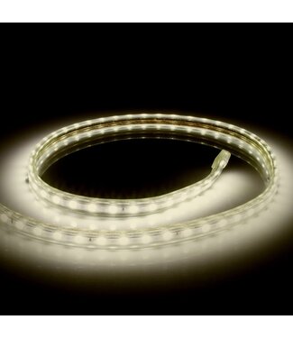 LED Lichtslang Op Maat Per Meter:  3000K Warm Wit, 5w/m, 60 leds/m, 500lm/m, IP65, 230V