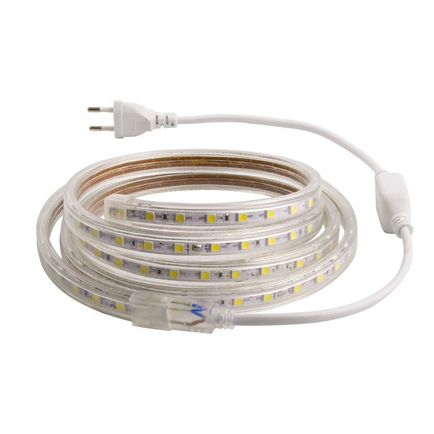 LED Lichtslang Op Maat Per Meter: 6000K Daglicht Wit, 5w/m, 60 leds/m, 500lm/m, IP65, 230V, foto 2 van 3