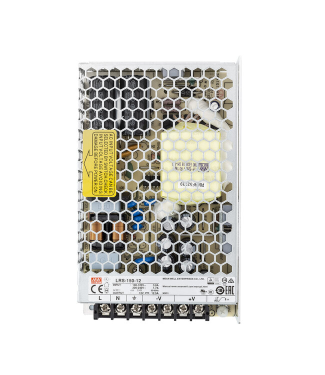 MeanWell Led Strip voeding 12V/150W/12,5A, Max: 120w, 2 Jaar Garantie