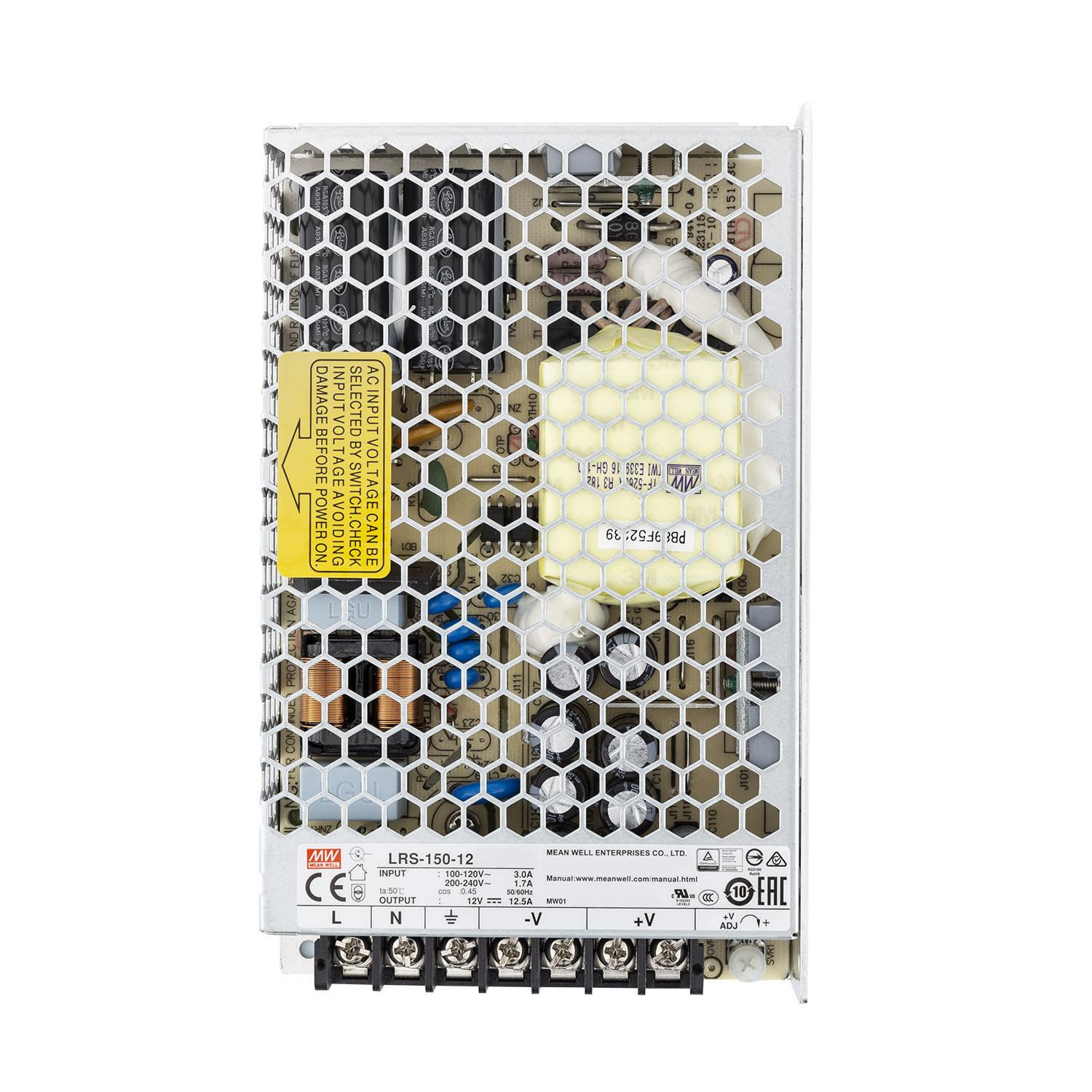 MeanWell Led Strip voeding 12V/150W/12,5A, Max: 120w, 2 Jaar Garantie, foto 2 van 2