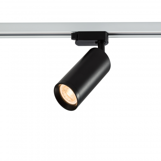3 Fase Rail armatuur met GU10 Fitting met lange koker, Zwartkleurige behuizing, foto 4 van 4