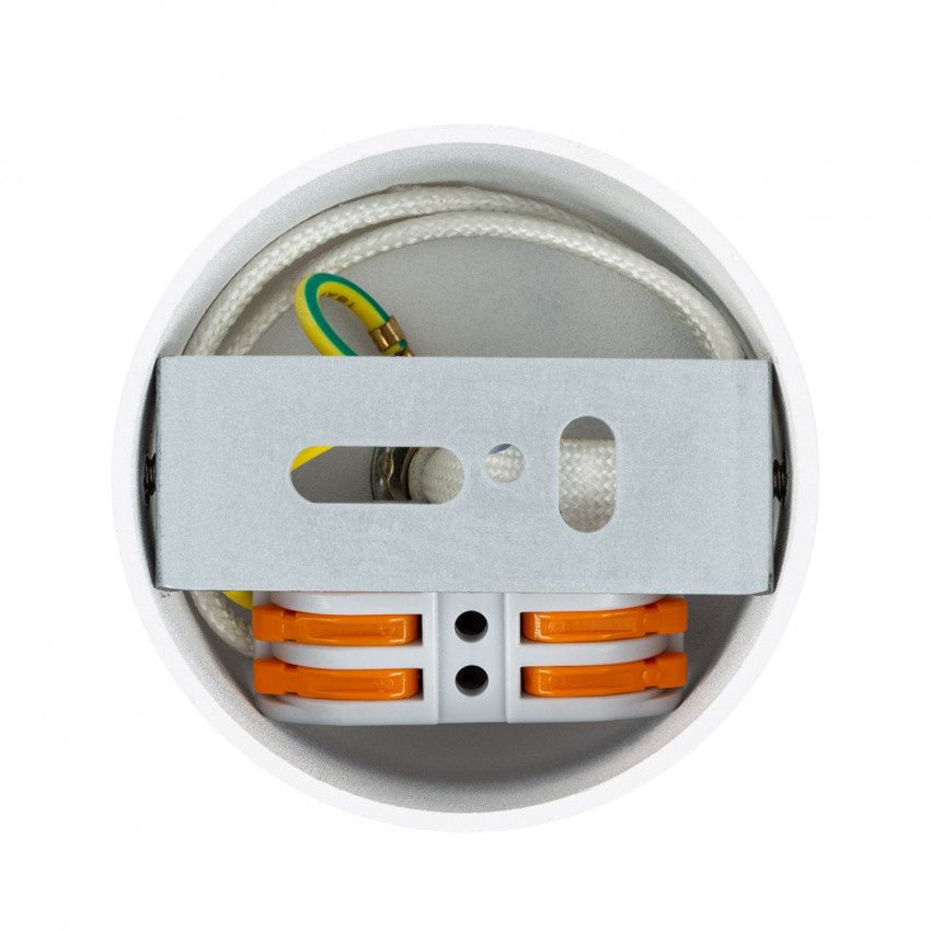 Opbouw Led Spot armatuur met GU10 Fitting met lange koker, witkleurige behuizing, foto 2 van 4
