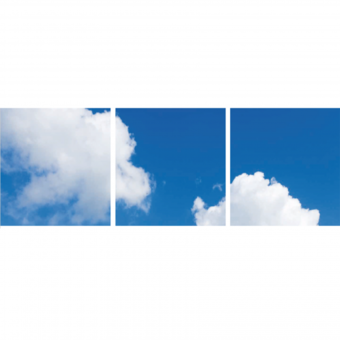 Fotoprint afbeelding Wolken 60x180cm voor 3x 60x60cm led paneel