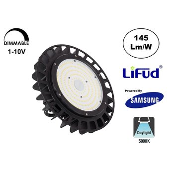 Samsung High Bay Led Ufo 150w, 21750 Lumen, IP65, Lifud Driver, Dimbaar, 5 Jaar Garantie