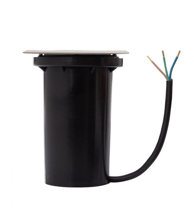 Inbouw Grondspot Vierkant met GU10 Fitting, 230V, IP67, IK10, RVS