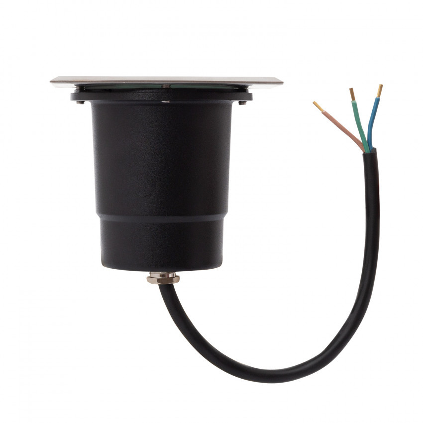 Inbouw Grondspot Vierkant met GU10 Fitting, 230V, IP67, IK10, RVS, foto 3 van 6