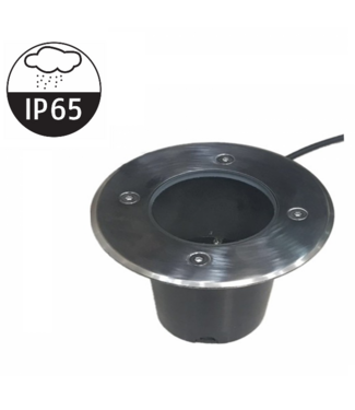 Inbouw Grondspot Rond met GU10 Fitting, 230V, IP65, IK10, RVS