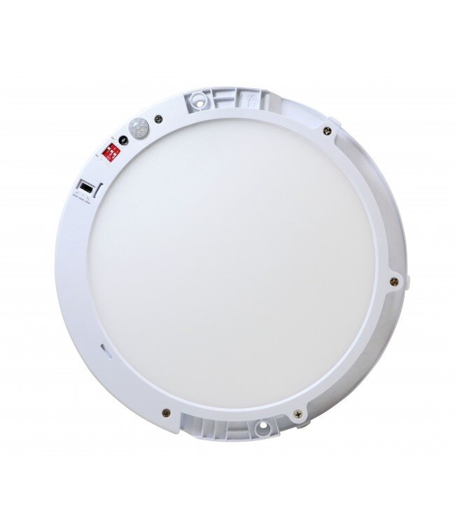 Led Inbouw/Opbouw Downlighter 18w, Ø220mm, 1600-1800 Lumen, CCT, IP20, Met bewegingssensor, 2 Jaar Garantie