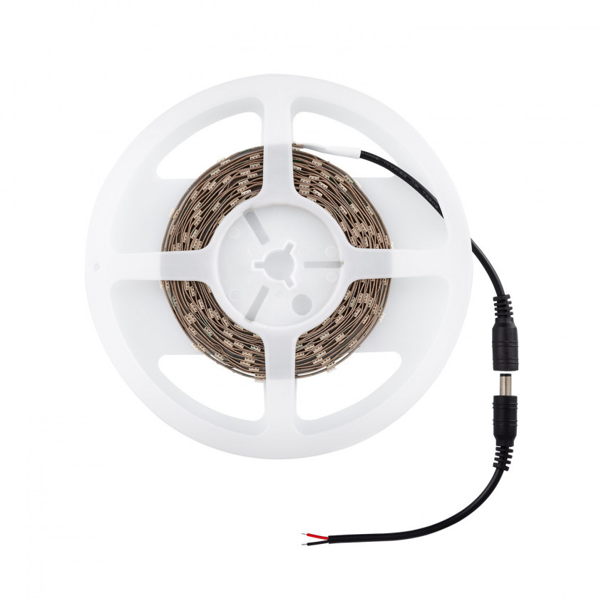 Led Strip ROL 5 Meter 5050SMD, 6,4w/m, 30 led/m, 700Lm/m, 6000K Daglicht wit, 12v, IP20, 10mm, 2 Jaar garantie, foto 2 van 5