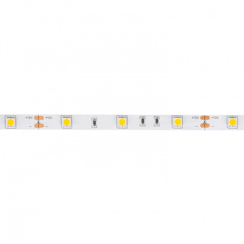 Led Strip ROL 5 Meter 5050SMD, 6,4w/m, 30 led/m, 700Lm/m, 6000K Daglicht wit, 12v, IP20, 10mm, 2 Jaar garantie, foto 3 van 5