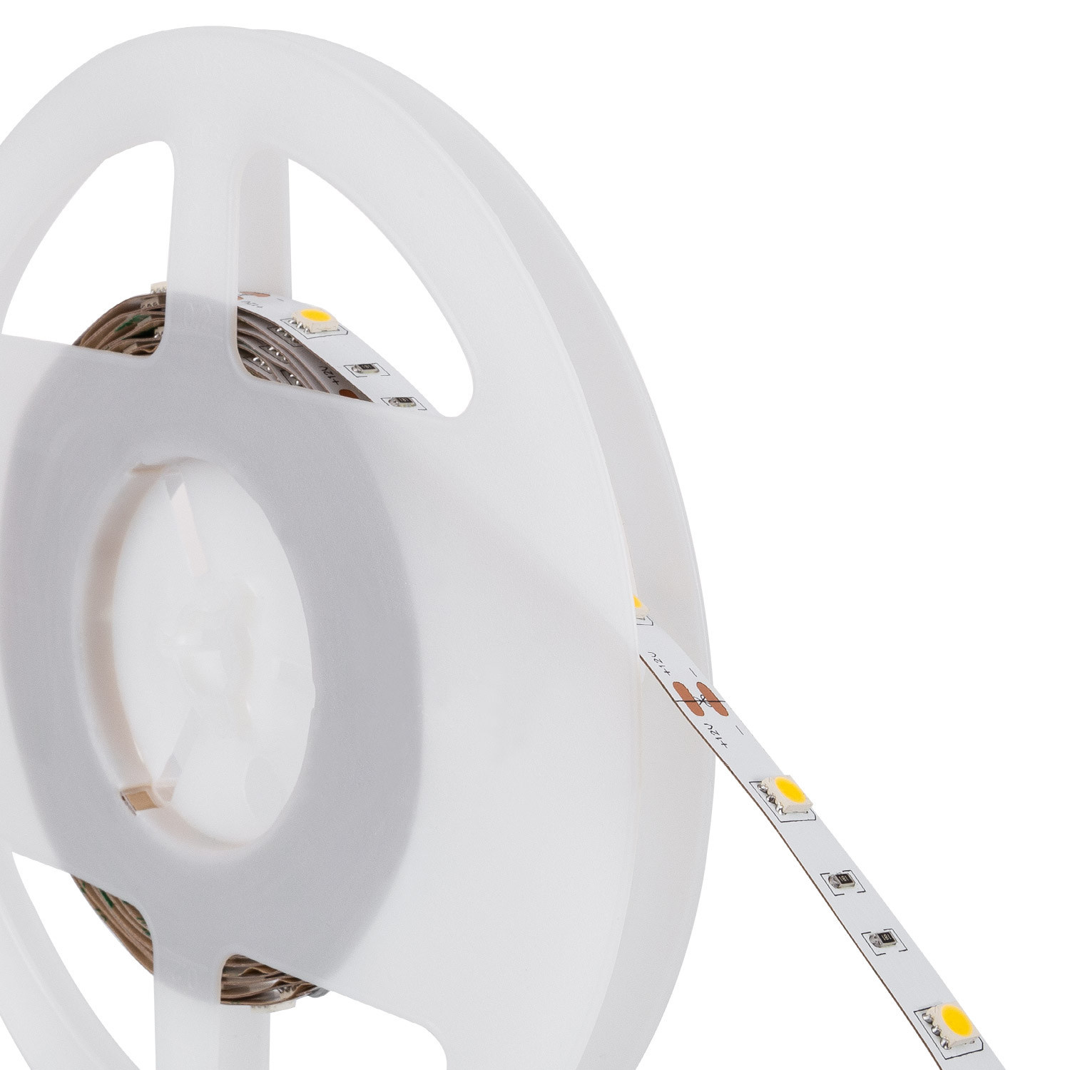 Led Strip ROL 5 Meter 5050SMD, 6,4w/m, 30 led/m, 700Lm/m, 6000K Daglicht wit, 12v, IP20, 10mm, 2 Jaar garantie, foto 4 van 5
