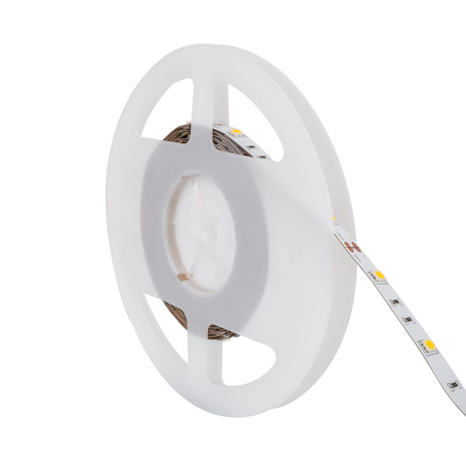 Led Strip ROL 5 Meter 5050SMD, 6,4w/m, 30 led/m, 700Lm/m, 6000K Daglicht wit, 12v, IP20, 10mm, 2 Jaar garantie, foto 5 van 5