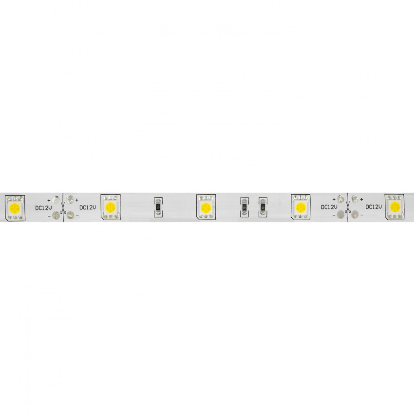UITVERKOOP: Led Strip ROL 5 Meter 5050SMD, 4,8w/m, 30 led/m, 400Lm/m, 6000K Daglicht wit, 12v, IP65, 10mm, foto 3 van 5