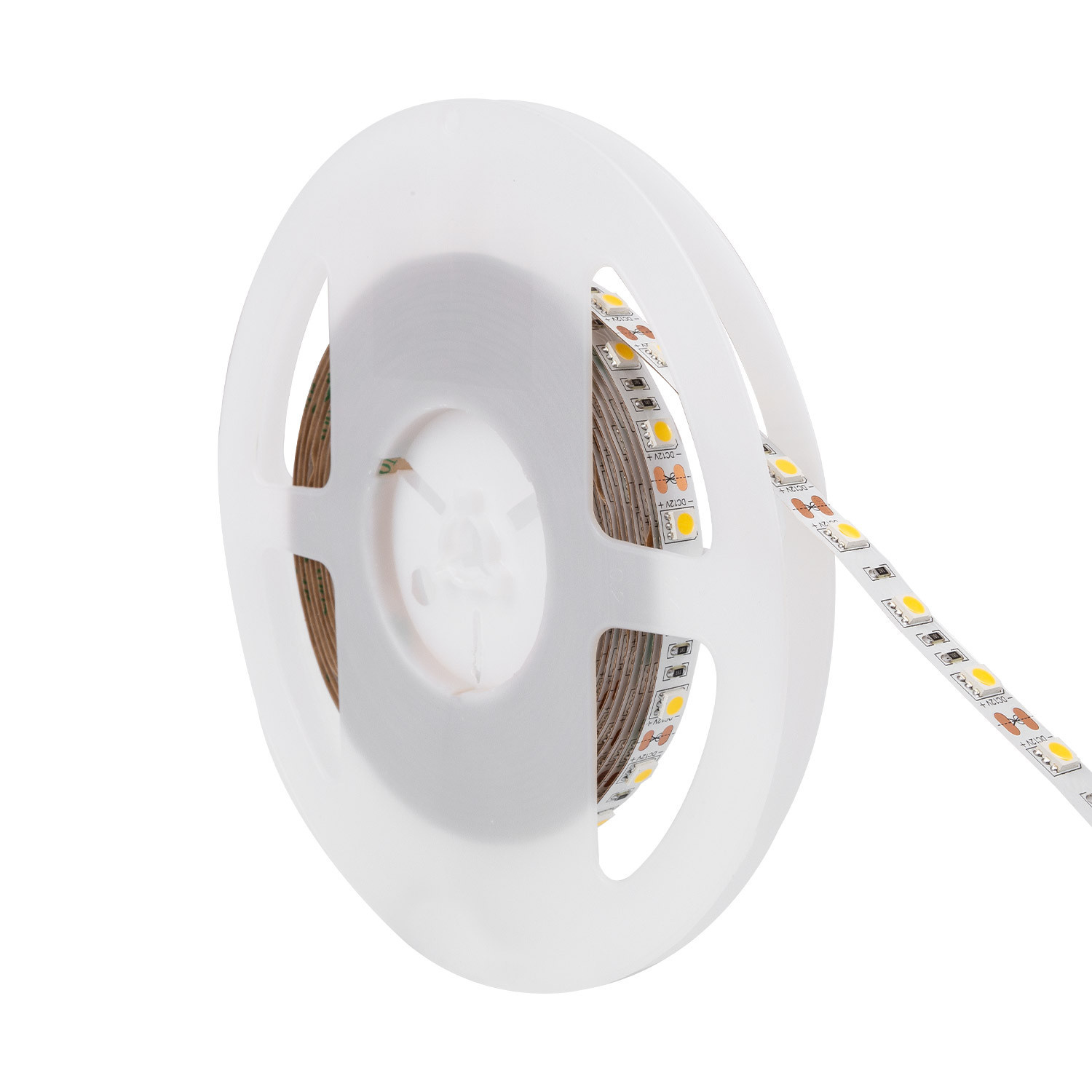 UITVERKOOP: Led Strip ROL 5 Meter 5050SMD, 12,6w/m, 60 led/m, 1200Lm/m, 6000K Daglicht wit, 12v, IP20, 10mm, foto 4 van 6