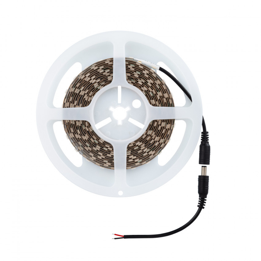 UITVERKOOP: Led Strip ROL 5 Meter 5050SMD, 13,6w/m, 60 led/m, 1320Lm/m, 6000K Daglicht wit, 24v, IP20, 10mm, foto 2 van 5
