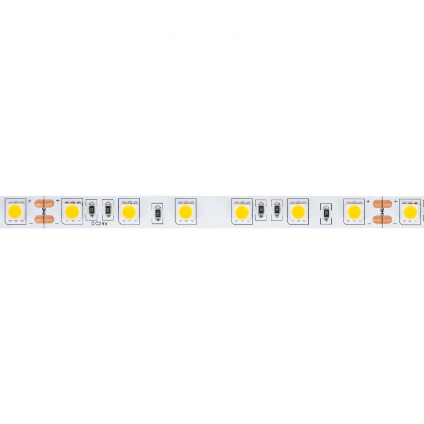 UITVERKOOP: Led Strip ROL 5 Meter 5050SMD, 13,6w/m, 60 led/m, 1320Lm/m, 6000K Daglicht wit, 24v, IP20, 10mm, foto 3 van 5