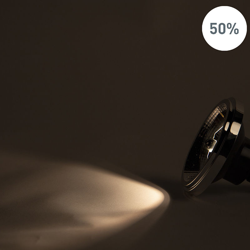 GU10 AR111 LED Spot 11w, 700 Lumen, Dim To Warm, 24°, Dimbaar, 2 Jaar Garantie, foto 4 van 6