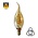 E14 Filament Kaarslamp met Tip 4w, V Spiraal, Amber, 160 Lumen, Dimbaar, 2 jaar garantie