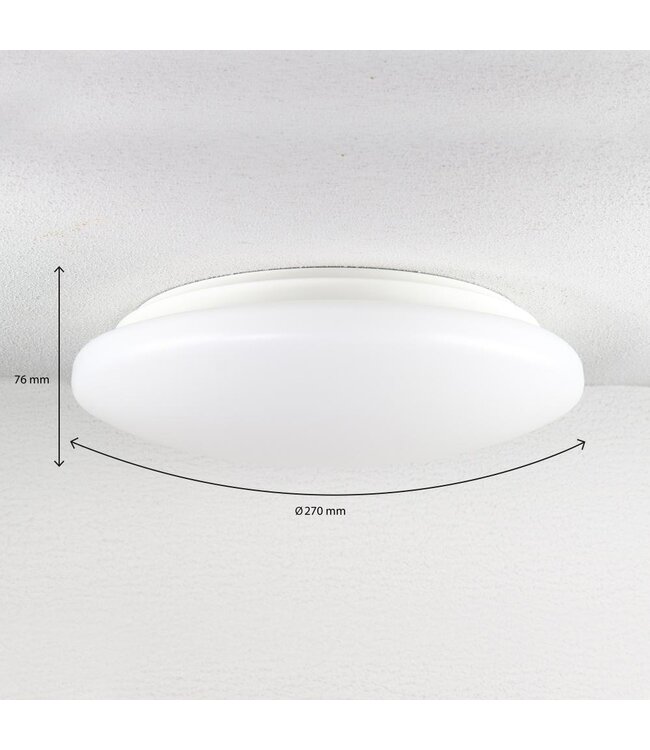 Led Plafonnière 12w, 1100 Lumen, IP44, Ø250mm, 2 jaar garantie