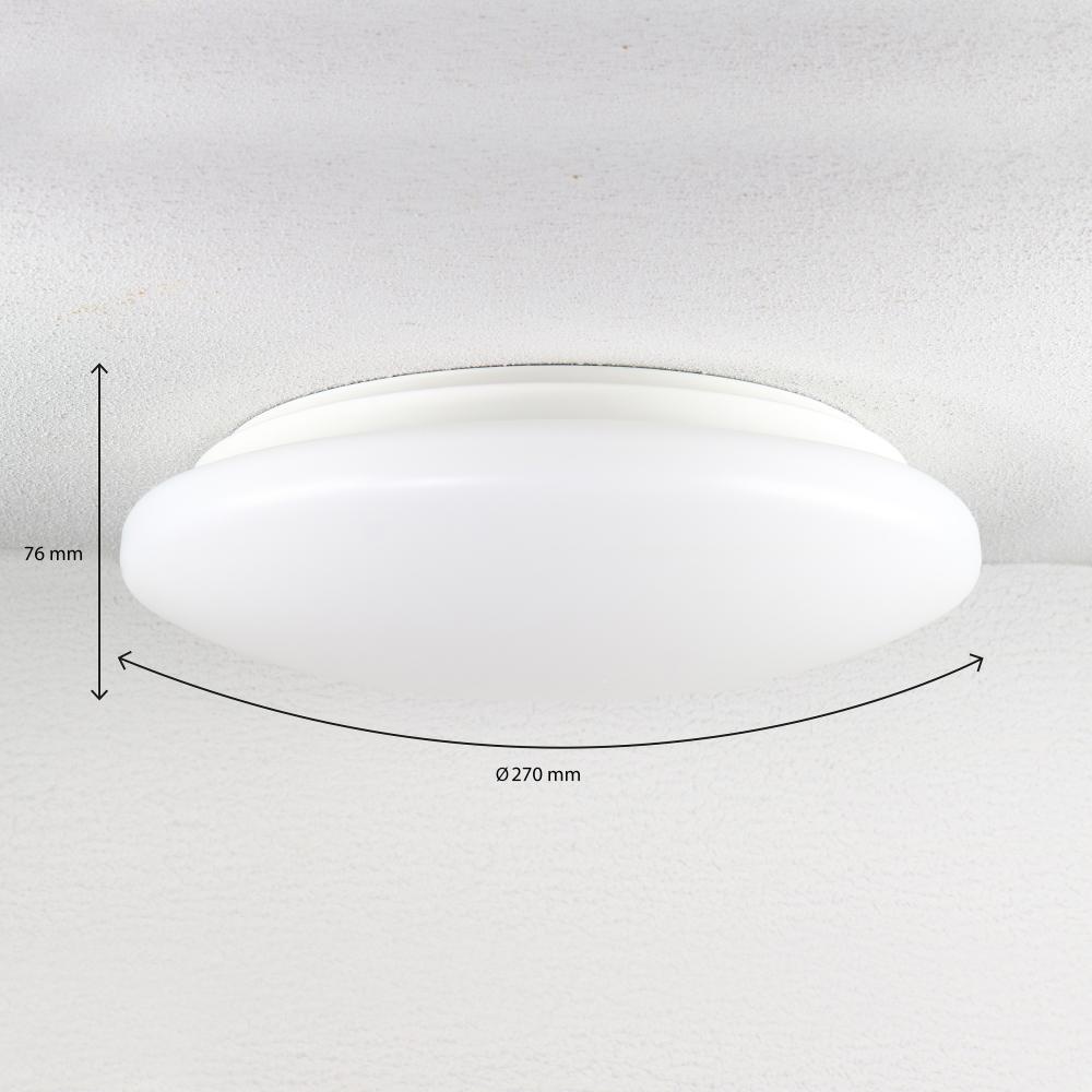 Led Plafonnière 12w, 1100 Lumen, IP44, Ø250mm, 2 jaar garantie, foto 5 van 6