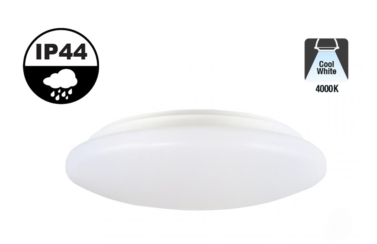 Led Plafonnière 15w, 1300 Lumen, IP44, Ø300mm, 2 jaar garantie