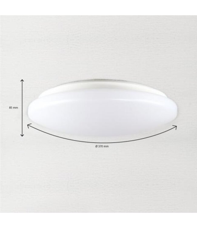 Led Plafonnière 18w, 1600 Lumen, IP44, Ø370mm, 2 jaar garantie