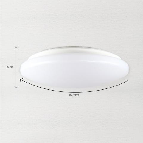 Led Plafonnière 18w, 1600 Lumen, IP44, Ø370mm, 2 jaar garantie, foto 4 van 6