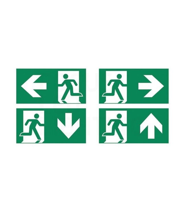 LED Opbouw Noodverlichting Flat 3w, 240 Lumen, Zichtbaar tot 28 meter, IP20, Met pijlaanduiding, 3 Jaar Garantie