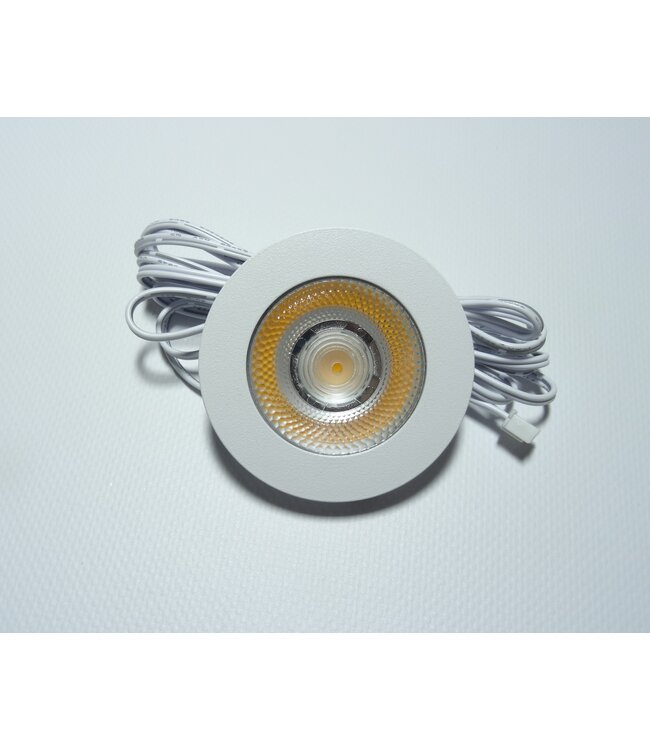 Inbouw LED Spot 4x3w CAB, 4x270 Lumen, 2700K, IP54, Dimbaar, CRI90, Wit Armatuur, Gatmaat 55mm, 2 Jaar Garantie