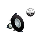 Led Spot Armatuur Zwart , IP65 waterbestendig, Gatmaat 70mm, Incl. GU10 Fitting