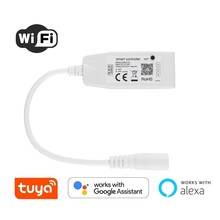 Smart Wifi LED Strip Controller 12v (48w) - 24v (96w) voor RGB LED Strips, Werkt via TUYA App / Google Assistant / Amazon Alexa