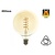 E27 Led Lamp 4w Edison, Globe 80, 2200K Flame, 180 Lumen, Dimbaar, Amber Glas, 2 Jaar Garantie