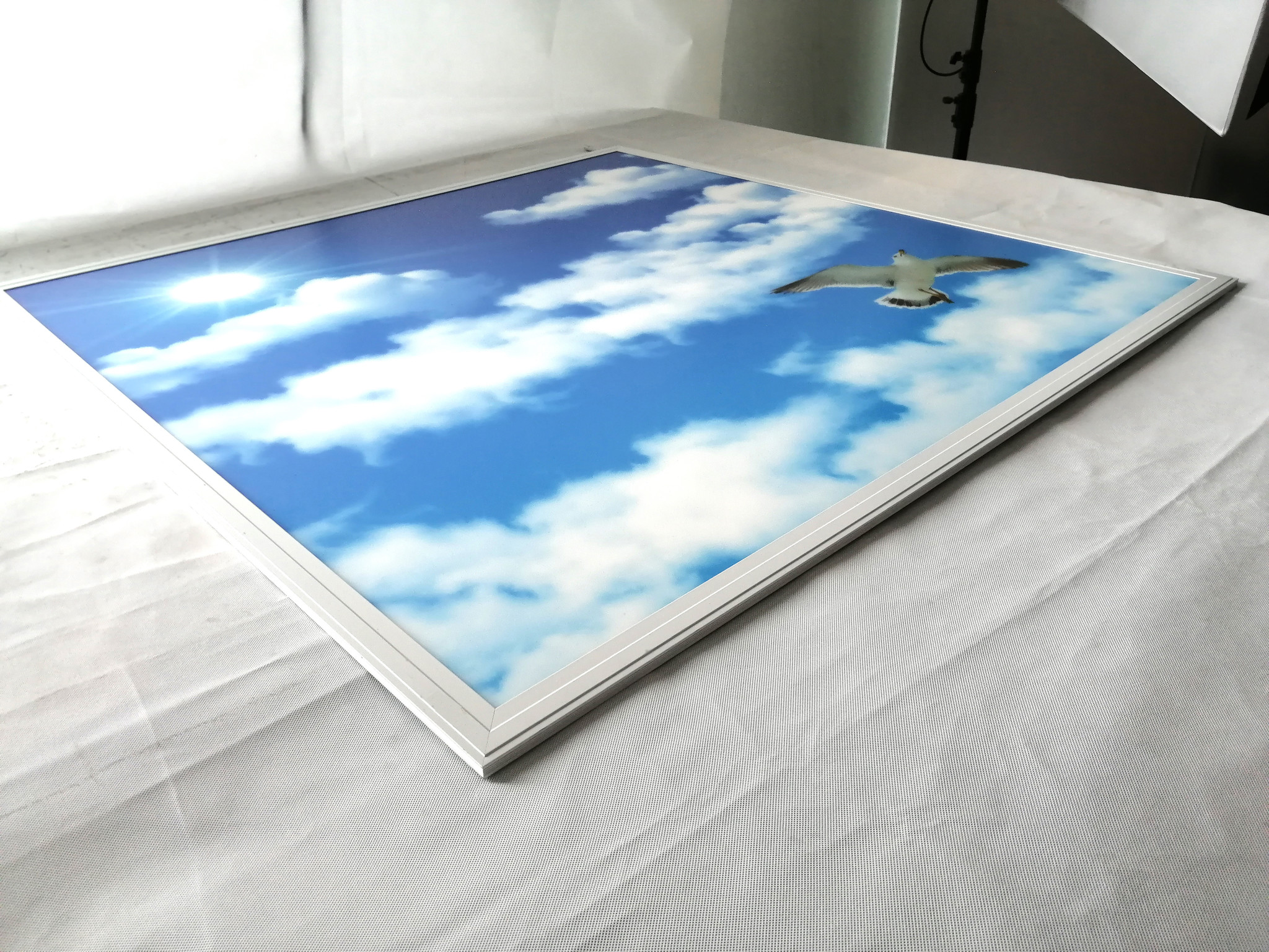 Fotoprint LED Paneel 120x120cm, 60w, 5000 Lumen, Flikkervrij, Inbouw/Opbouw, 3 Jaar Garantie, foto 2 van 2