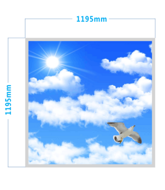 Fotoprint LED Paneel 120x120cm, 60w, 5000 Lumen, Flikkervrij, Inbouw/Opbouw, 3 Jaar Garantie