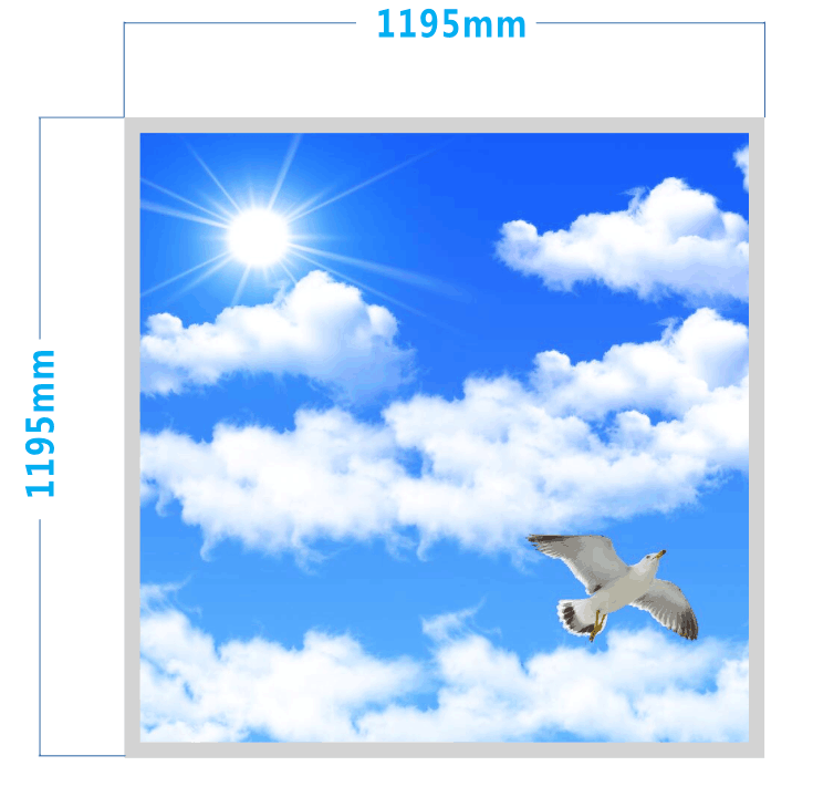 Fotoprint LED Paneel 120x120cm, 60w, 5000 Lumen, Flikkervrij, Inbouw/Opbouw, 3 Jaar Garantie