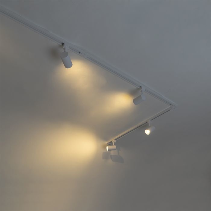 1 Fase Rail 2 wire - Wit - Incl. Voeding en Eindkap - Tot 3 Meter leverbaar, foto 5 van 6