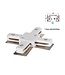 1 Fase Rail 2 wire X - Koppelstuk Kruis Wit