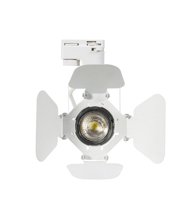 1 Fase Rail armatuur SpotLight met GU10 Fitting, Witkleurige behuizing