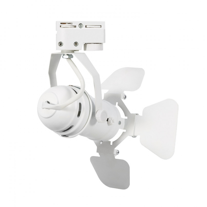 1 Fase Rail armatuur SpotLight met GU10 Fitting, Witkleurige behuizing, foto 5 van 6