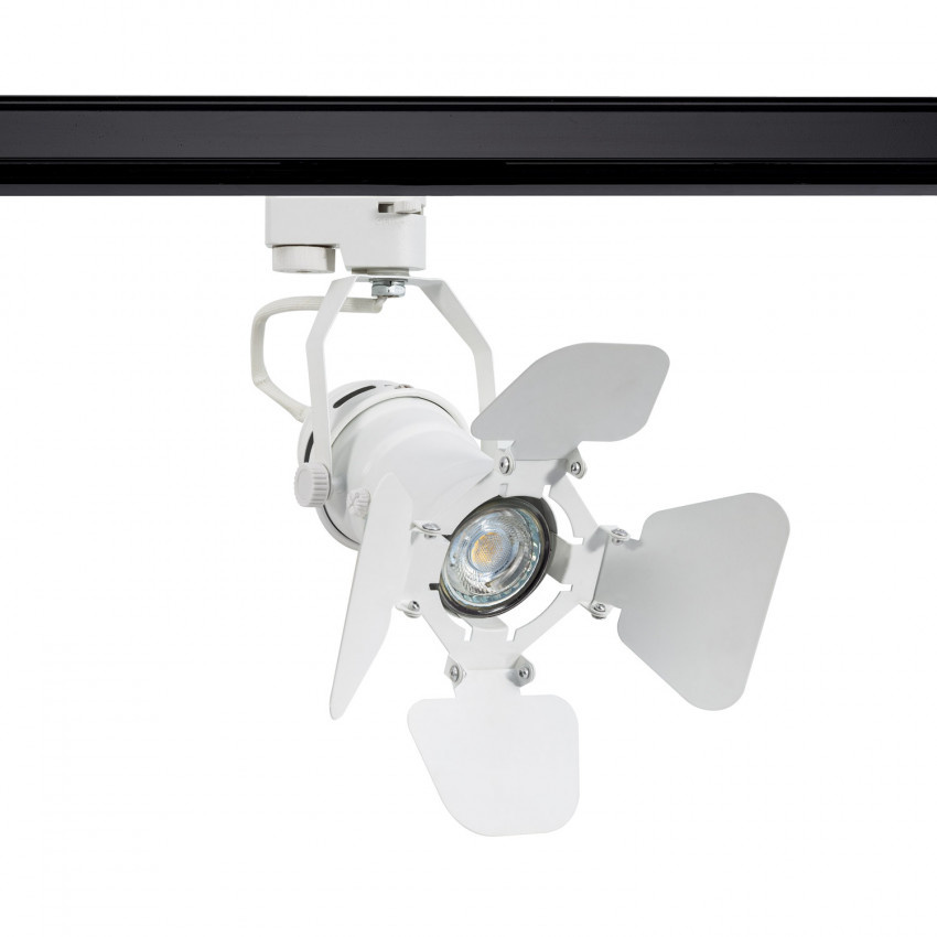 1 Fase Rail armatuur SpotLight met GU10 Fitting, Witkleurige behuizing, foto 6 van 6