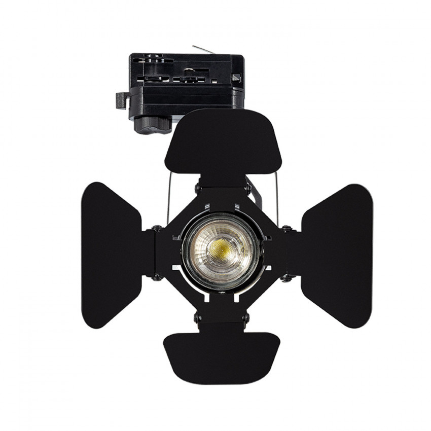 1 Fase Rail armatuur SpotLight met GU10 Fitting, Zwartkleurige behuizing, foto 3 van 6