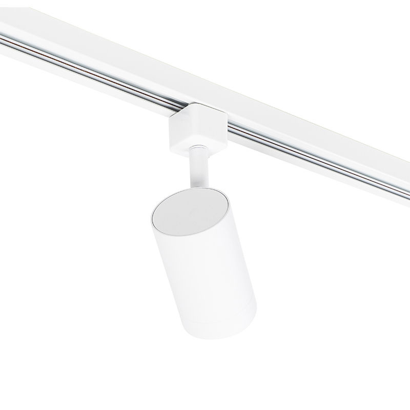 1 Fase Rail armatuur Jen met GU10 Fitting , Witkleurige behuizing, foto 4 van 6