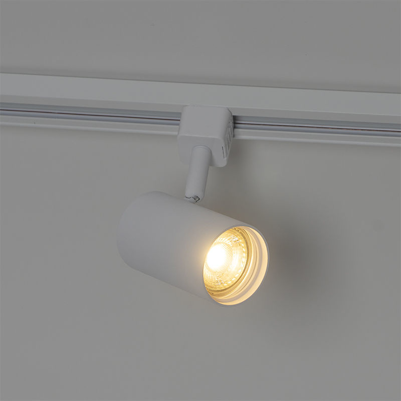 1 Fase Rail armatuur Jen met GU10 Fitting , Witkleurige behuizing, foto 5 van 6