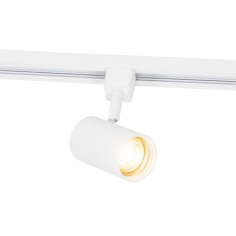 1 Fase Rail armatuur Jen met GU10 Fitting , Witkleurige behuizing, foto 6 van 6