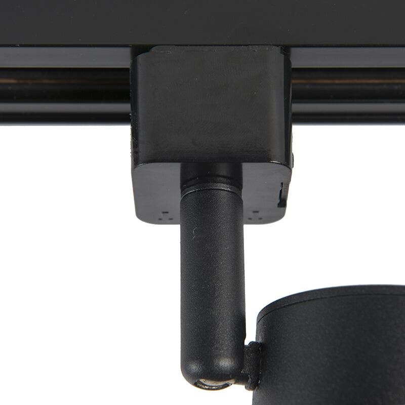1 Fase Rail armatuur Jen met GU10 Fitting , Zwartkleurige behuizing, foto 2 van 5