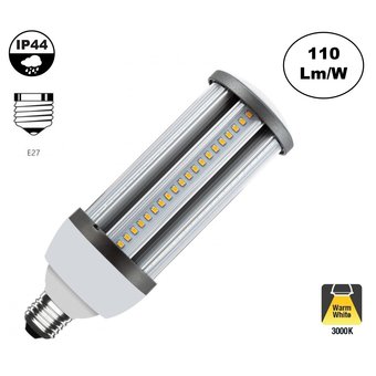 E27 Corn Lamp 30w, 3300 Lumen, 3000K Warm Wit,  360º, IP44, 2 Jaar Garantie