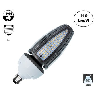 E27 Corn Lamp Recht 40w, 4400 Lumen, 360º, IP44, 2 Jaar Garantie