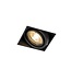 Trimless Inbouw Spot Armatuur, gatmaat 89x89mm, Zwart, incl. Stucrand (1x GU10 50mm spot)